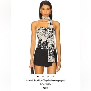 Lioness Island Bodice Top & Matching - Scarf New with tags!